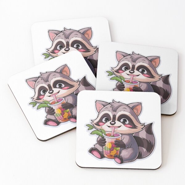 Item preview, Cute Raccoon Bubble Tea Sticker designed and sold by FlawlessDraft.
