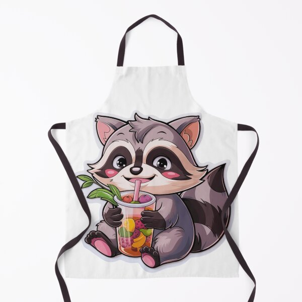 Item preview, Cute Raccoon Bubble Tea Sticker designed and sold by FlawlessDraft.