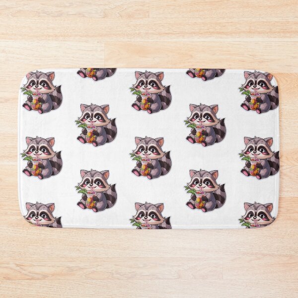 Item preview, Cute Raccoon Bubble Tea Sticker designed and sold by FlawlessDraft.