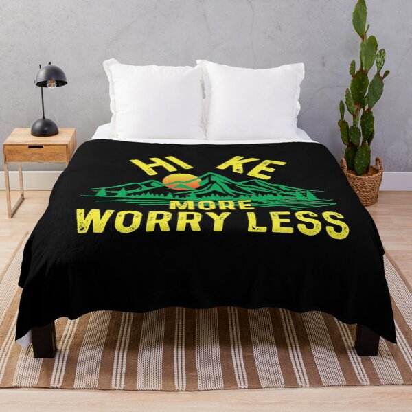 Item preview, Hike More Worry Less - Exclusive Hiking Lover T-Shirts for Outdoor Enthusiasts designed and sold by Techflare.