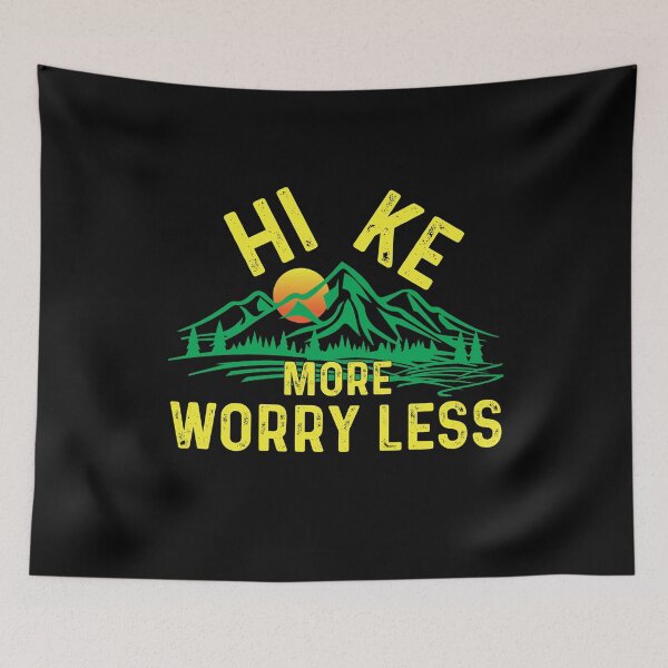 Item preview, Hike More Worry Less - Exclusive Hiking Lover T-Shirts for Outdoor Enthusiasts designed and sold by Techflare.