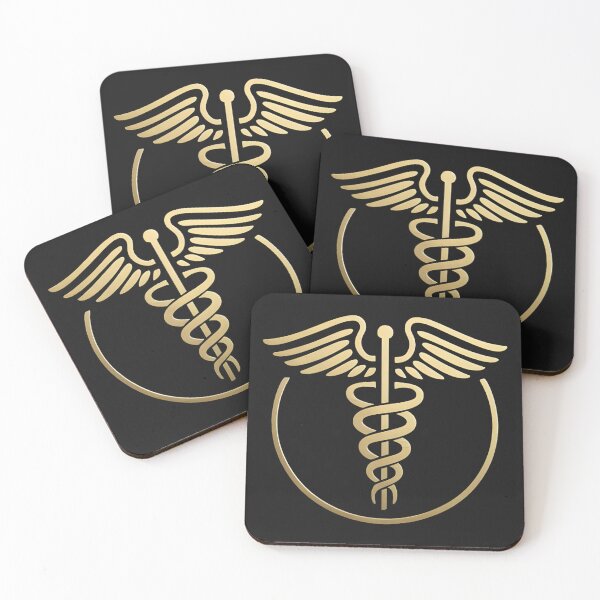 Item preview, Gold Caduceus medical symbol doctor nurse designed and sold by SOUFIANE1991.