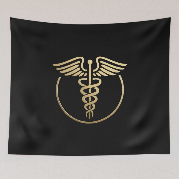 Item preview, Gold Caduceus medical symbol doctor nurse designed and sold by SOUFIANE1991.