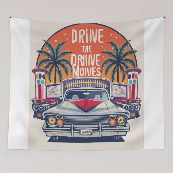 Item preview, Silver Screen Nights: Retro Drive-In Movies designed and sold by bb-15artstudio.