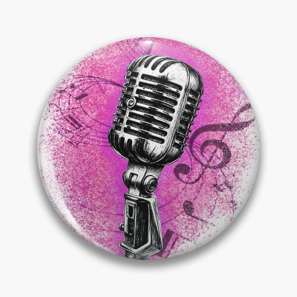 Item preview, Retro microphone pink designed and sold by Petersnook.
