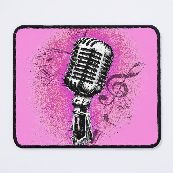 Item preview, Retro microphone pink designed and sold by Petersnook.