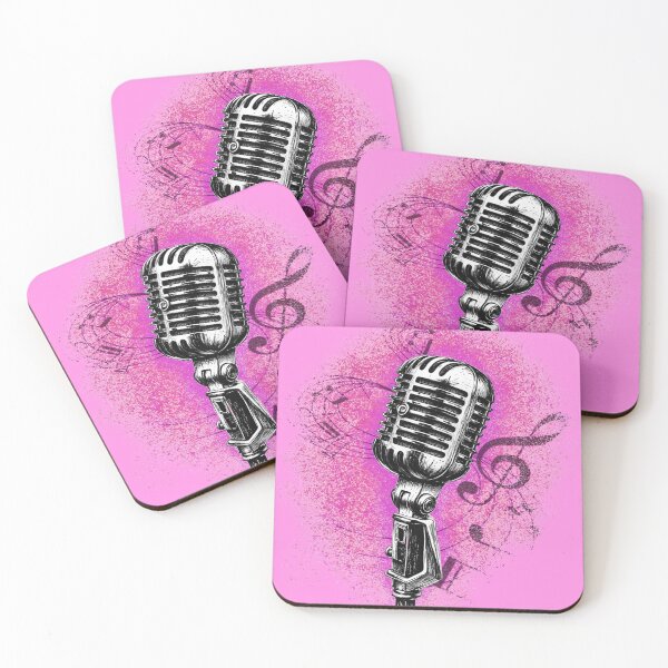 Item preview, Retro microphone pink designed and sold by Petersnook.