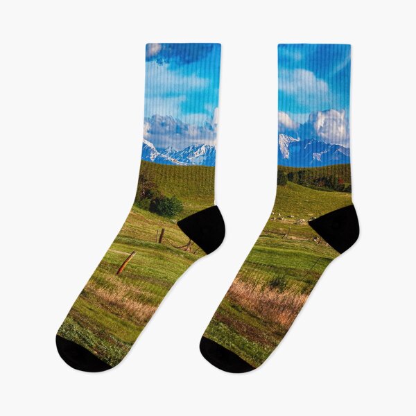Item preview, Montana Countryside with Snow Covered Mountains designed and sold by Kathy Weaver.