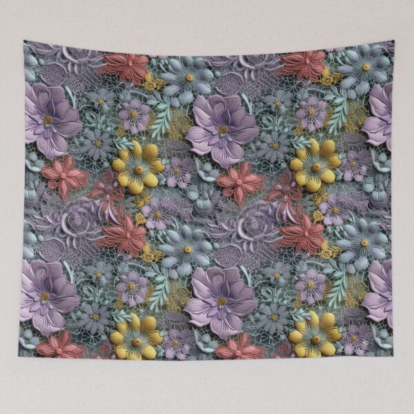 Item preview, Floral Lace Seamless Pattern 14 designed and sold by Magico Paco.