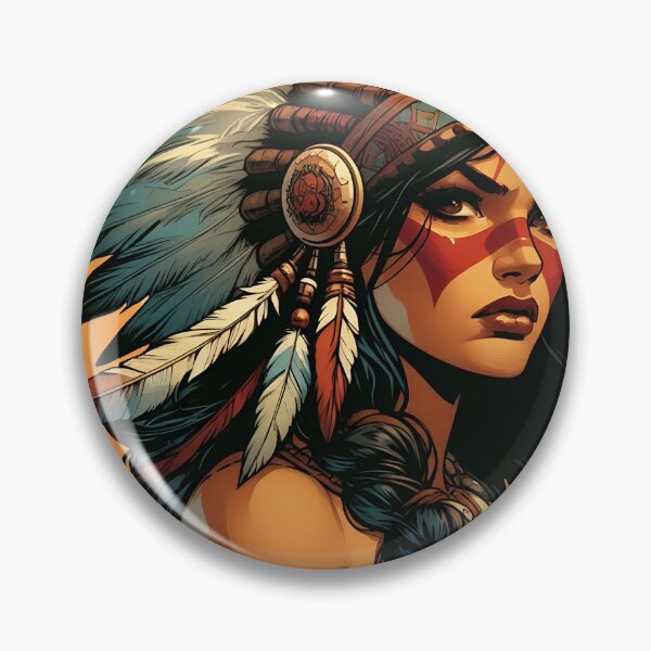 Item preview, Native American warrior spirit designed and sold by Greenbessela.