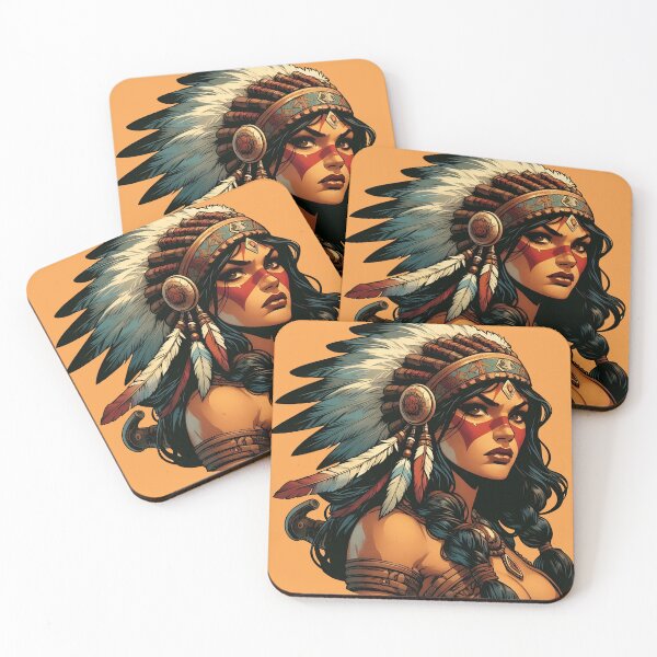Item preview, Native American warrior spirit designed and sold by Greenbessela.