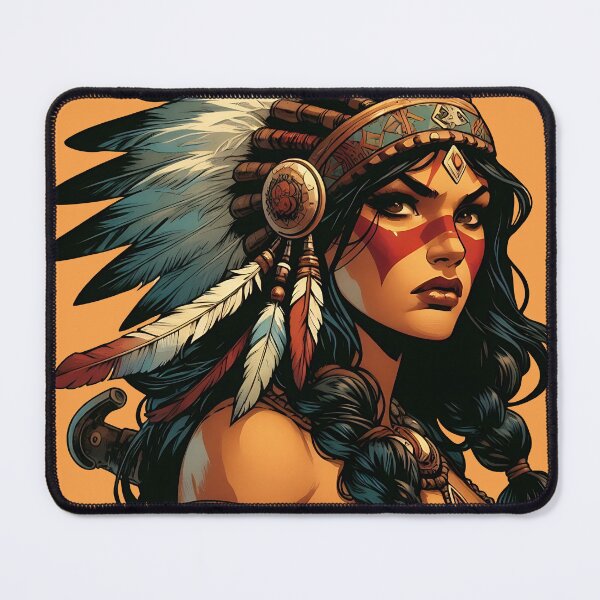 Item preview, Native American warrior spirit designed and sold by Greenbessela.