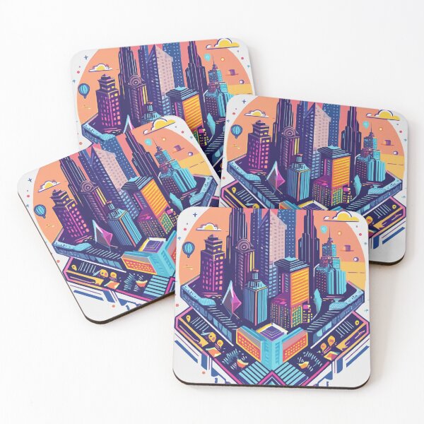 Item preview, Neon Dreams: Abstract Cyberpunk Worlds designed and sold by bb-15artstudio.