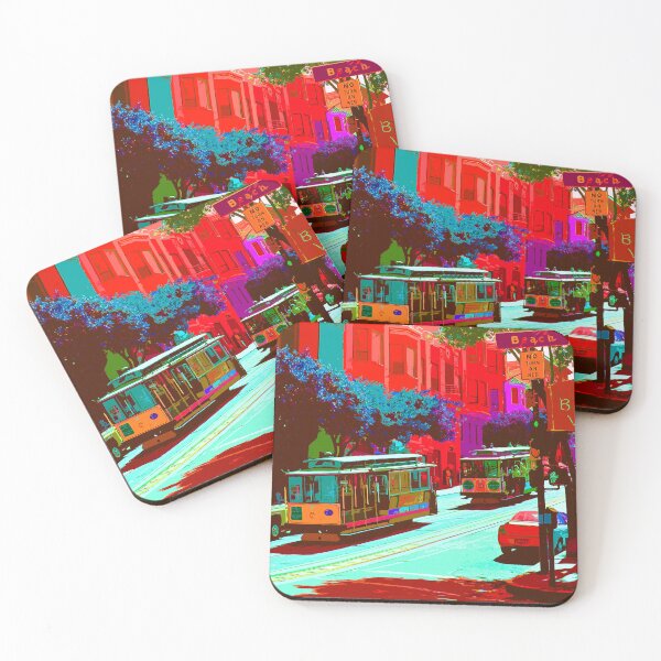 Item preview, San Francisco cityscape in PopArt style designed and sold by JAMFoto.