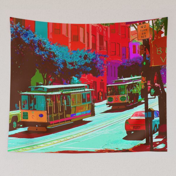 Item preview, San Francisco cityscape in PopArt style designed and sold by JAMFoto.