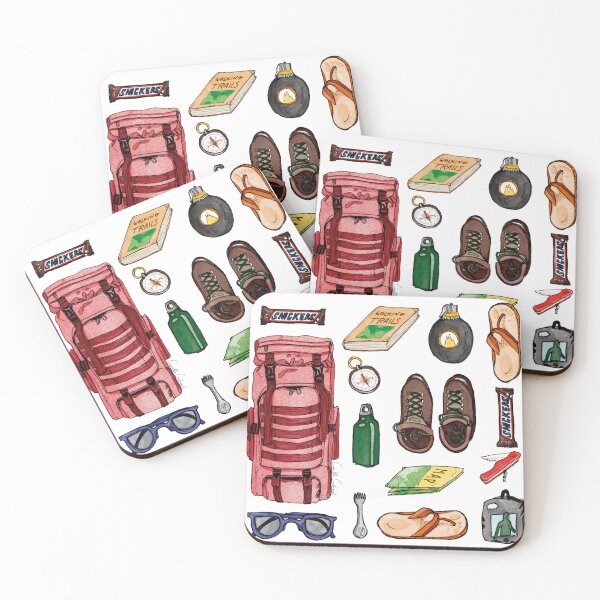 Item preview, Ultimate hiking gear - hand drawn  designed and sold by CamilleCastanet.