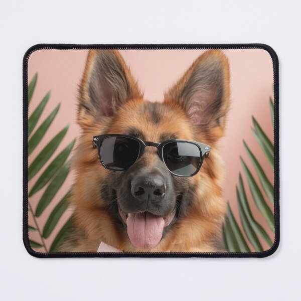 Item preview, Happy German Shepherd Puppy Wearing Sunglasses and Bowtie designed and sold by RGShirtWorks.