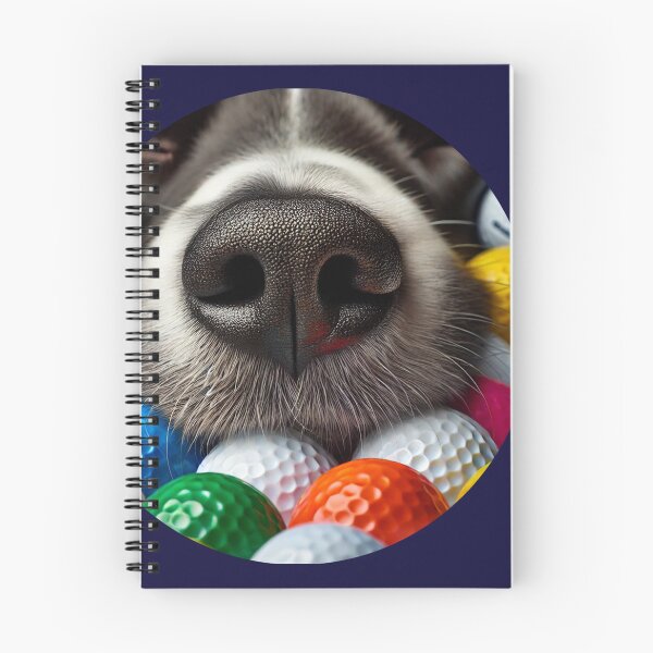 Item preview,  Cute black and white dog nosing in golf balls designed and sold by wassi3.
