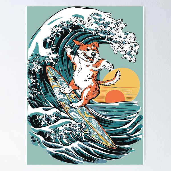 Japanese Surfing Wall Art for Sale | Redbubble