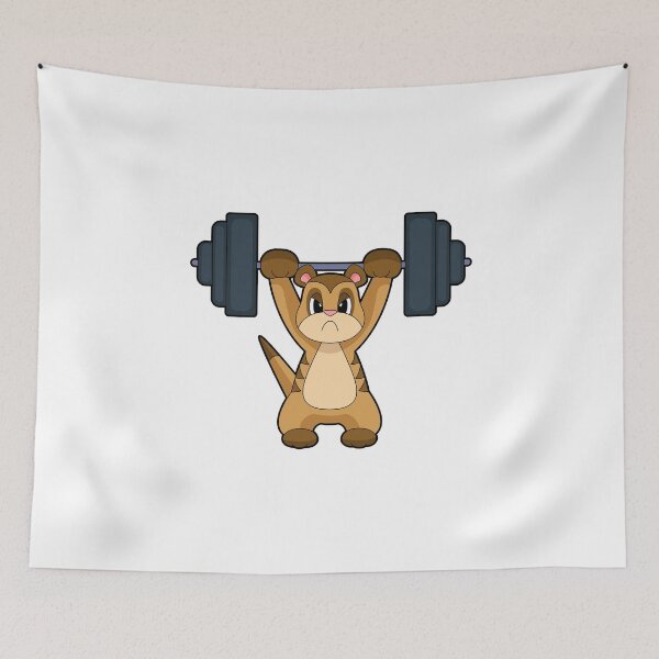 Item preview, Meerkat Bodybuilder Barbell Bodybuilding designed and sold by Snabdesign84.