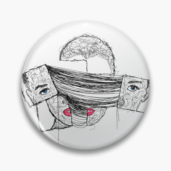 Item preview, Fragmented Faces Abstract Digital Art designed and sold by sketchesmozart.