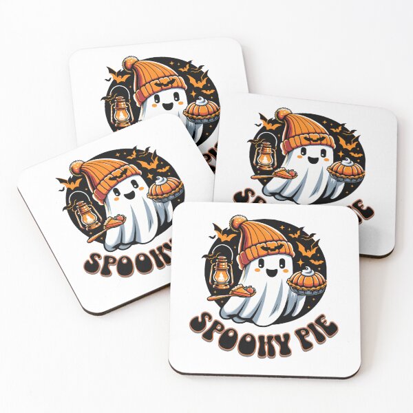 Item preview, Spooky Pie Doordash Cute Halloween Ghost with Pumpkin Pies designed and sold by CrazyInk23.