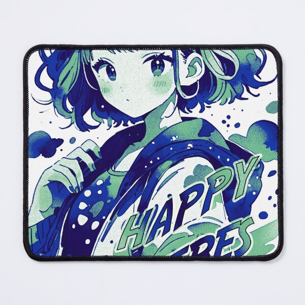 Item preview, HAPPY VIBES anime girl retro style designed and sold by sSupernovas001.