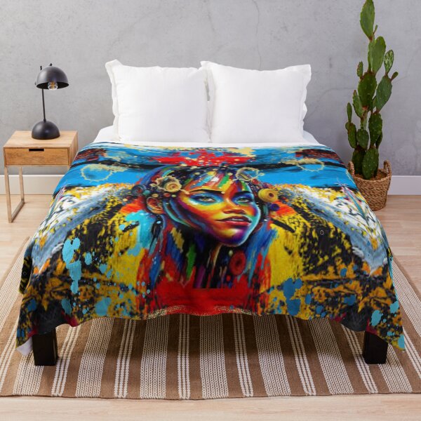 Item preview, Be Beautiful Be You , Bohemian design, Abstraction, bold colorful abstract playful design inspired by nature designed and sold by Adri Barnard.