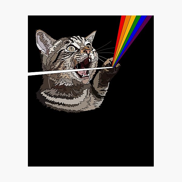 Item preview, Funny Cat Rainbow Physics Science designed and sold by Just-Arts-4U.