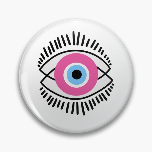 Item preview, Pink Evil Eye Sticker designed and sold by smellbellart3.