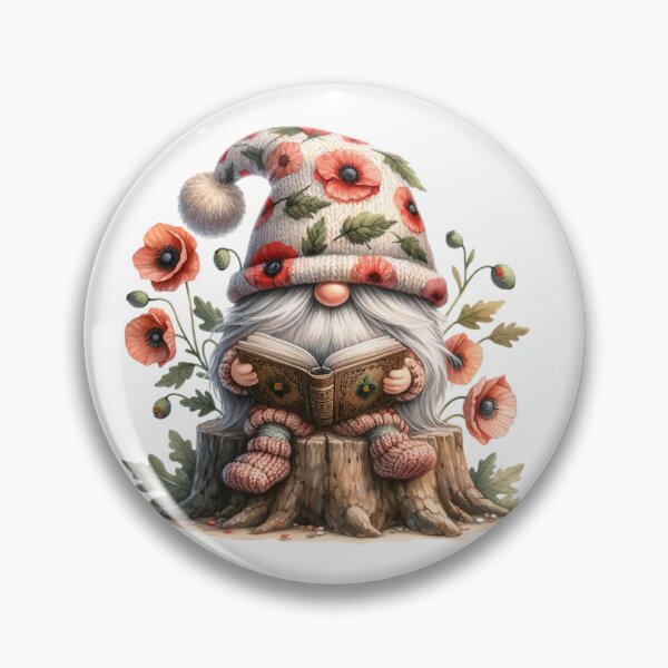 Item preview, Poppy gnome reading books, flower gnome, summer gnome png, gnome png, Sublimation designed and sold by Peerda.