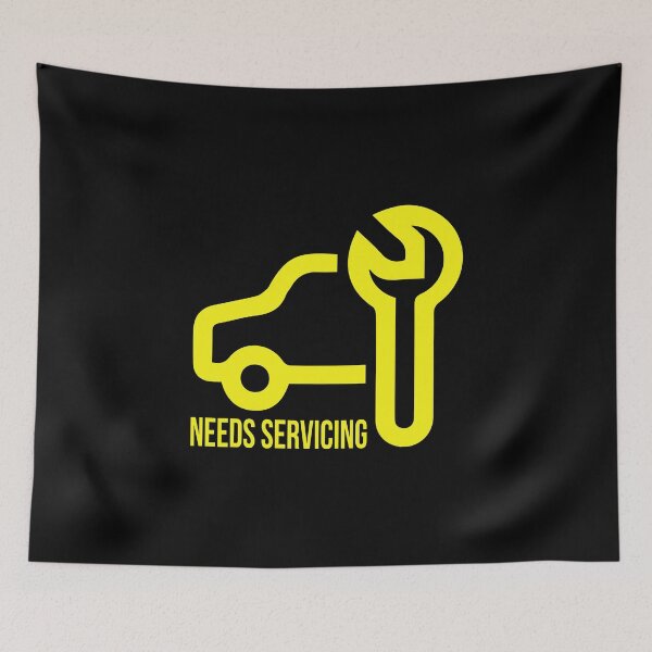 Item preview, Needs Servicing car warning service auto mechanic dashboard designed and sold by w1ckerman.