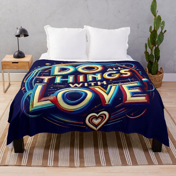Item preview, Do All Things with Love, typography designed and sold by maxmaj.