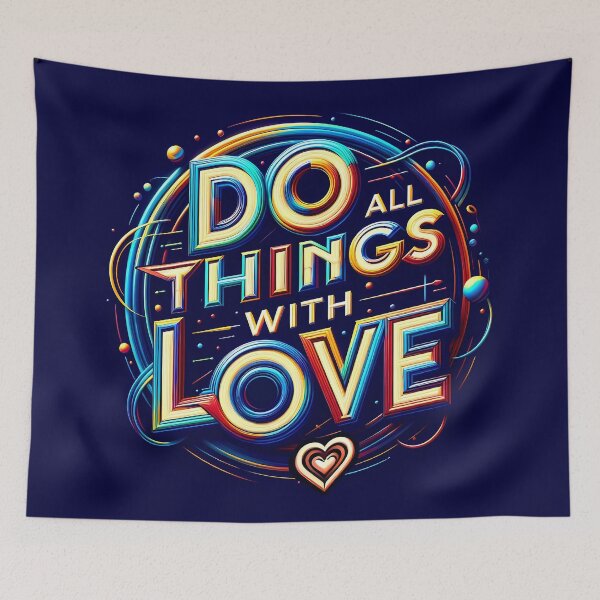 Item preview, Do All Things with Love, typography designed and sold by maxmaj.
