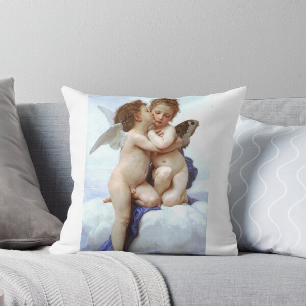 Item preview, First Kiss Cherubs Little Angels Kissing Art Print by Bouguereau  designed and sold by tanabe.