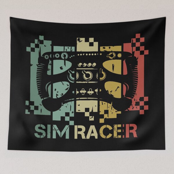 Item preview, Steering wheel retro sim racer gaming racing vintage gamer simracing Logo designed and sold by AndreMi.