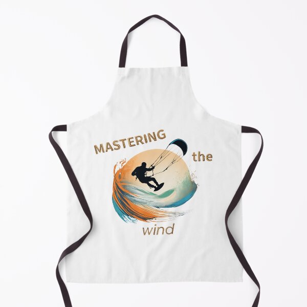 Item preview, Silhouette design of a kitesurfer challenging the waves. Dominating the wing designed and sold by StyleFused.