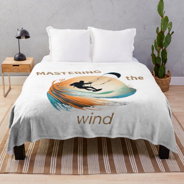 Item preview, Silhouette design of a kitesurfer challenging the waves. Dominating the wing designed and sold by StyleFused.