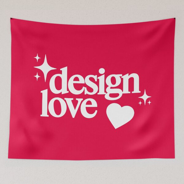 Artikelvorschau, (pink) design love - UX Designer | Produktdesigner | UI Designer Aufkleber entworfen und verkauft von PoshPixel.
