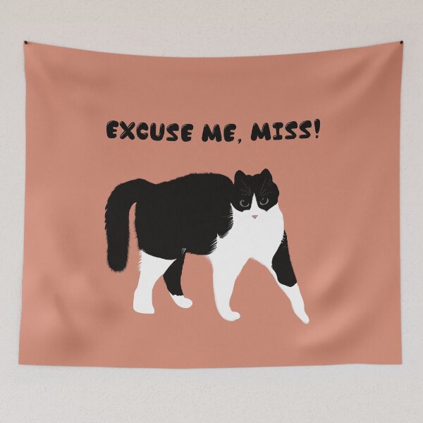 Item preview, LILO cat “Excuse me, miss!” designed and sold by InkyKidArt.