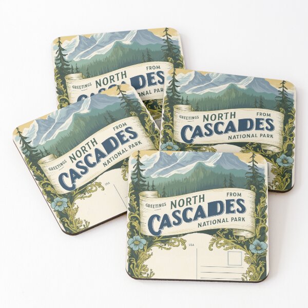 Item preview, North Cascades National Park Postcard Vintage Retro Travel Vintage designed and sold by TravelPostcardGems.