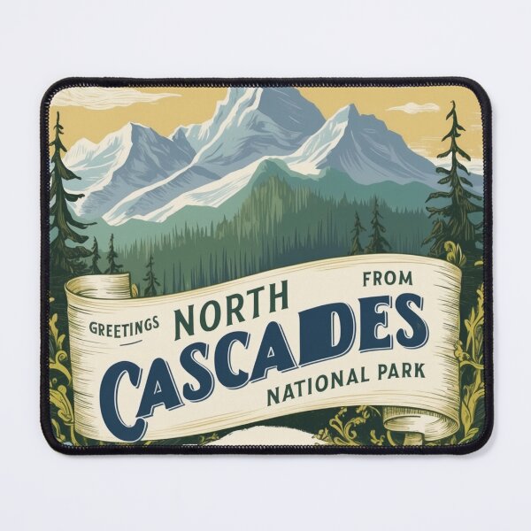 Item preview, North Cascades National Park Postcard Vintage Retro Travel Vintage designed and sold by TravelPostcardGems.