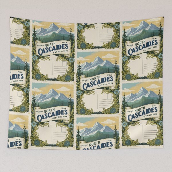 Item preview, North Cascades National Park Postcard Vintage Retro Travel Vintage designed and sold by TravelPostcardGems.