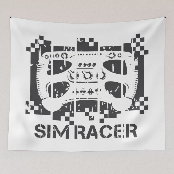 Item preview, Car steering wheel retro sim racer gaming racing vintage gamer simracing Logo designed and sold by AndreMi.