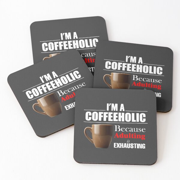 Item preview, "COFFEE: Because Adulting is Exhausting" Graphic  designed and sold by PrintChics.
