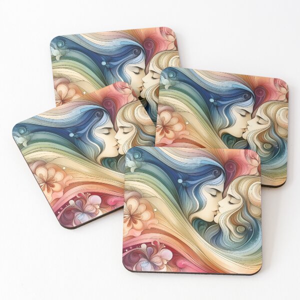 Item preview, Ethereal Embrace: Abstract Love Background designed and sold by daruneenok.