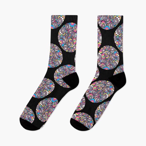 Item preview, 80s Aerobics Rainbow Daisy Doodle Polka Dot designed and sold by Triplicate Limited.