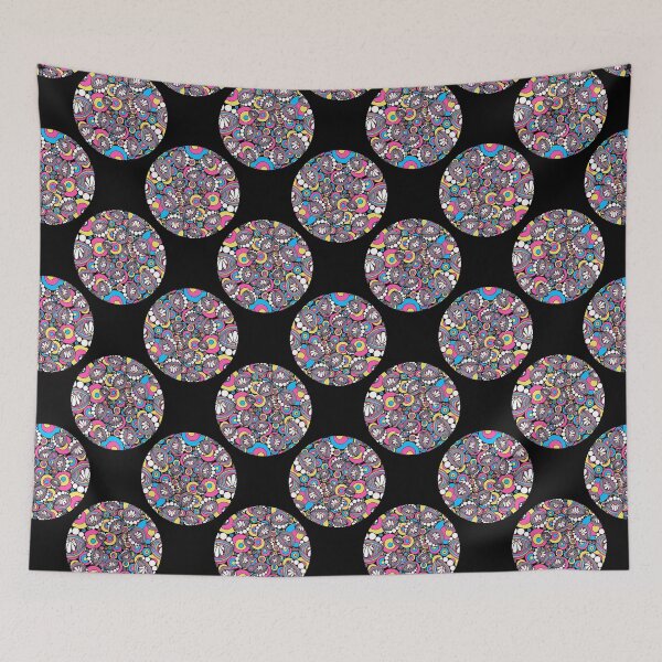 Item preview, 80s Aerobics Rainbow Daisy Doodle Polka Dot designed and sold by Triplicate Limited.