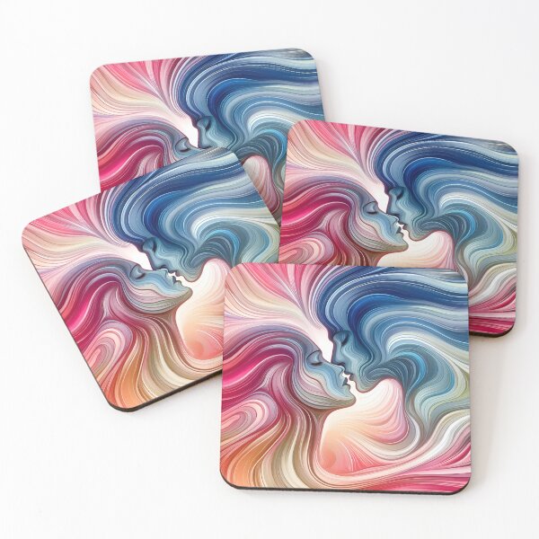 Item preview, Whispers of Affection: Abstract Lover's Canvas designed and sold by daruneenok.