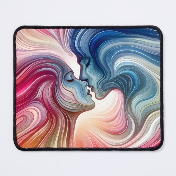 Item preview, Whispers of Affection: Abstract Lover's Canvas designed and sold by daruneenok.